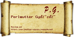 Perlmutter Győző névjegykártya